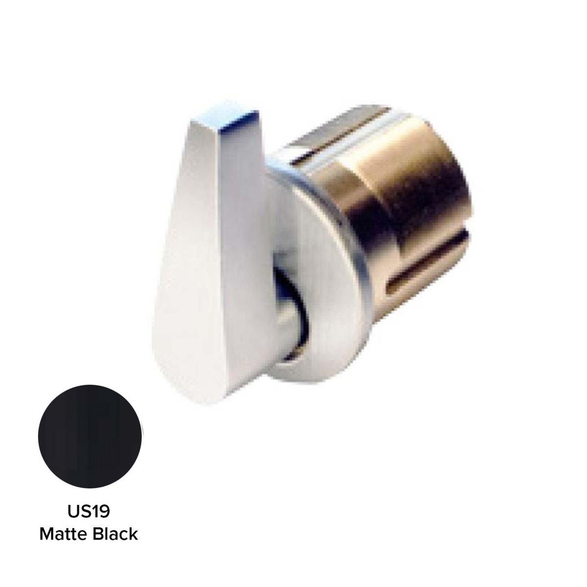 GMS M118-TA-19, 1-1/8" Mortise ADA Thumb Turn, AR Cam, 19 Matte Black