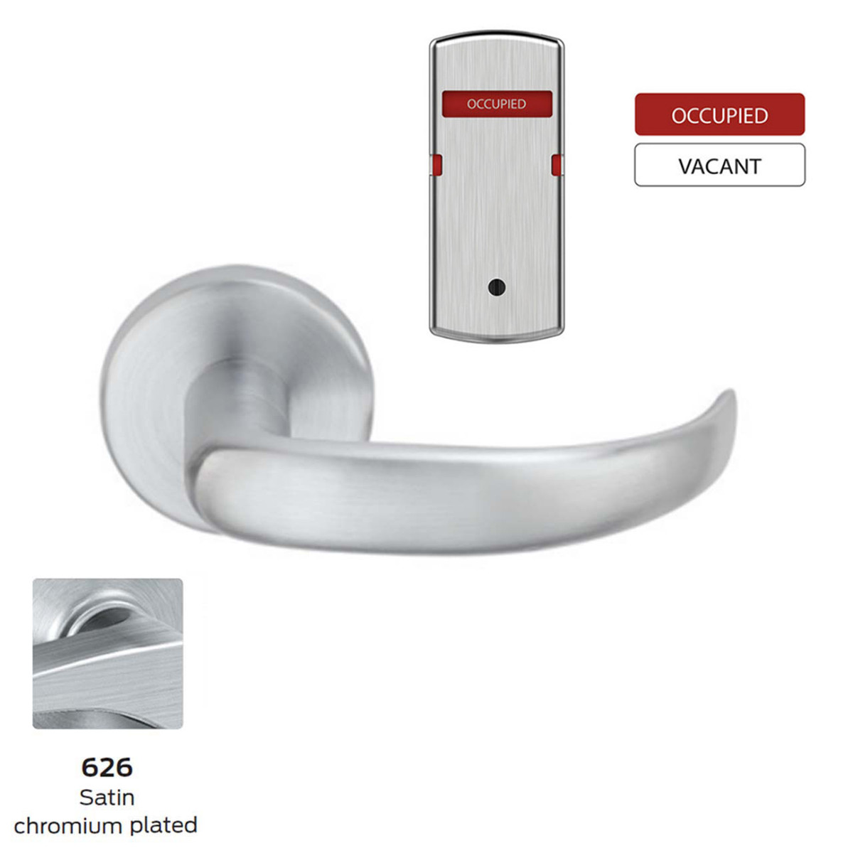 Schlage L9040-03A-626-OSOCC-L283-363, Privacy Mortise Lock