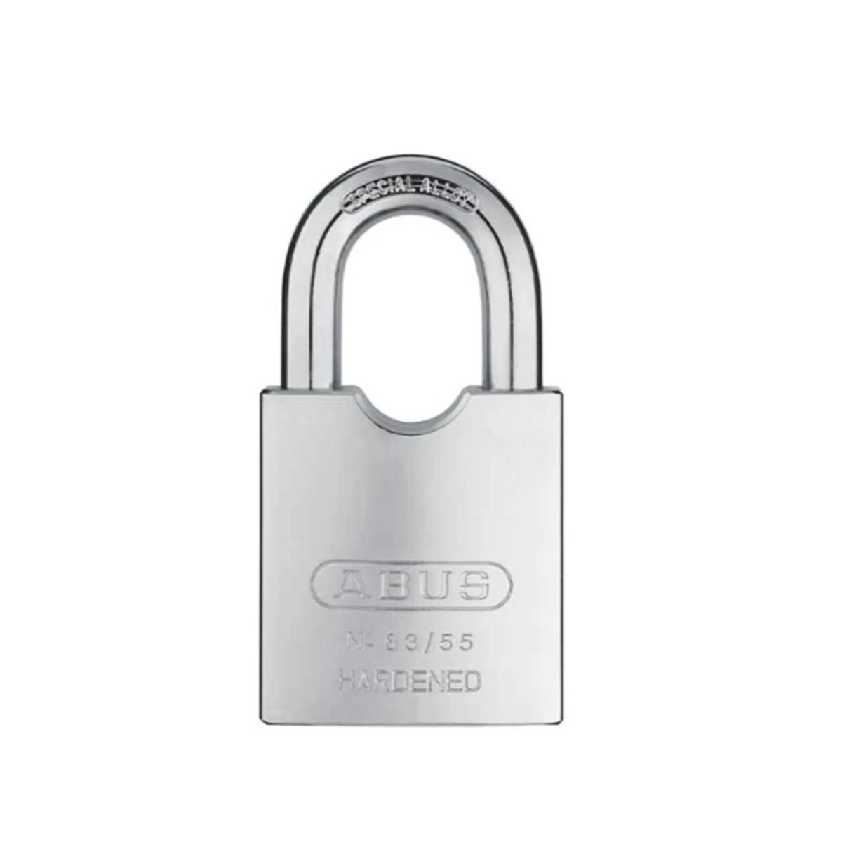 Abus 83/55-3000 Rekeyable Steel Rock Padlock, Schlage C-K Keyway, 2-1/8" Wide, 1-7/16" Vertical Clearance, 7/16" Diameter