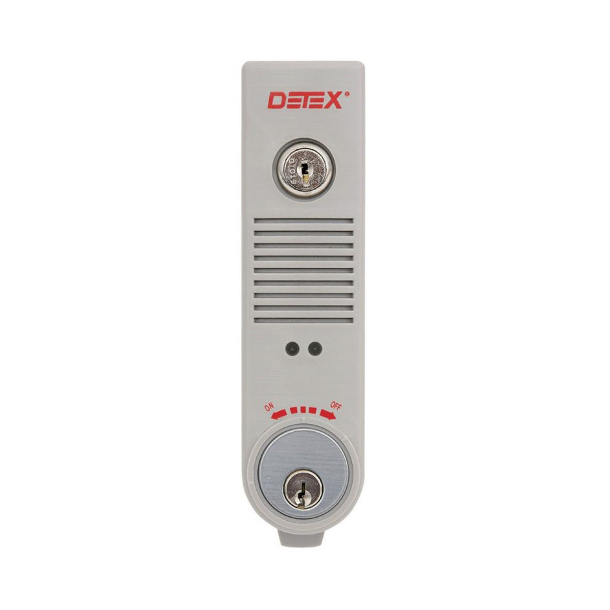 Detex EAX-500W Weatherized Battery Powered Door Exit Alarm Surface Mounted, Grey, Key Bypass Shutoff