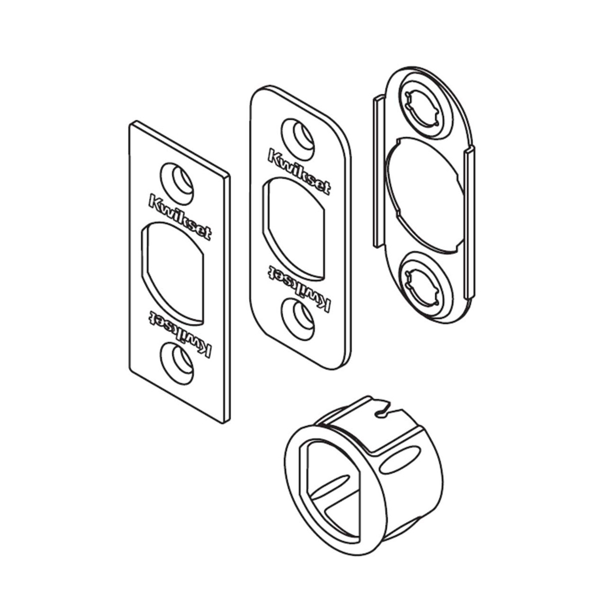 KWI-81844-US3, COLLAR/FACEPLATE KIT FOR DEADLATCH