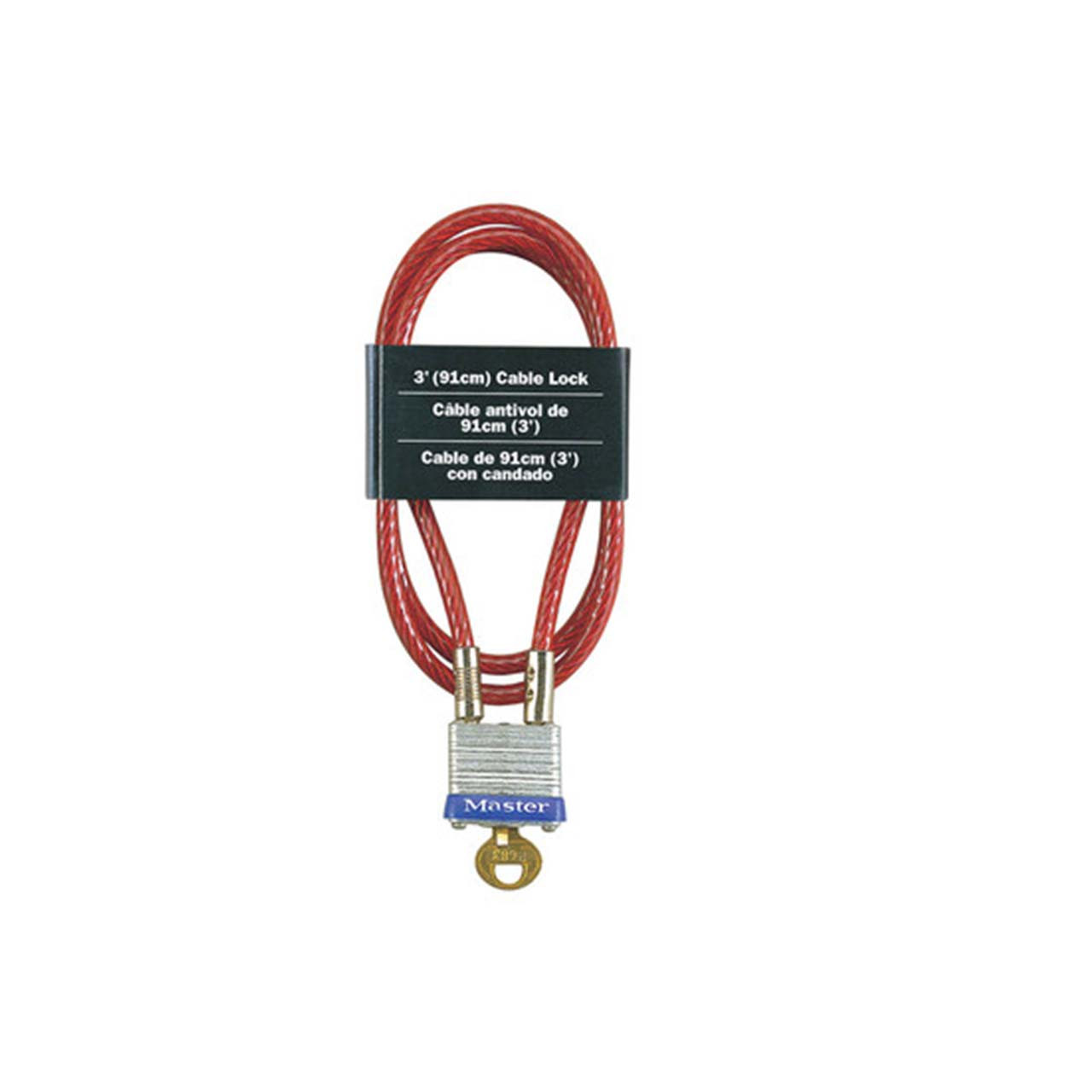 Cable with padlock Master Lock 8392EURDPRO Black main image 0