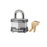 Master Lock 3 KA 3210, Keyed Alike Laminated Steel Padlock, 1-9/16" Wide, 3/4" Shackle Length