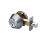 Master Lock DS0615 KA4, Grade 3 Single Cylinder Deadbolt, KW1 Keyway, 15 Satin Nickel, Adjustable Backset 2-3/8" or 2-3/4