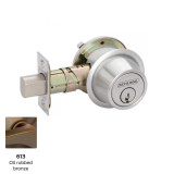 Schlage B560 Grade 2 Single Cylinder Deadbolt, E Keyway, 613, Adjustable Backset 2-3/8" or 2-3/4"