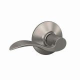 Schlage F10 Grade 3 Passage Lock, Accent Lever, 619 Satin Nickel