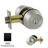 Marks USA 145KK-10B-E11, Gate Lock Single Cylinder X Knob, C Keyway, 2-3/8" Backset, Dark Bronze