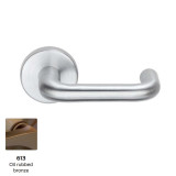 Schlage L9080 Electrified Mortise Lock, Fail Secure, 03 Lever, A Rose (2-1/8" Diameter), 613 Oil Rubbed Bronze Less Cyl