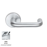 Schlage L9082 Institution Mortise Lock, 03 Lever, A Rose (2-1/8" Diameter), 625 Bright Chrome Less Cyl