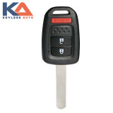 KeylessAuto RH-HON-305, Remote Head Key, Honda 3 Button, FCC MLBHLIK6-1T, ( RHK-HON-3B8 ), Keyless Auto