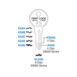 FLC-KL54G, KEY BLANK, 23000 SERES, 6 TUMBLER, ILC-L1054G
