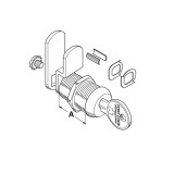 CompX Fort MFW23138-KA217, Single Bitted Cam Lock, 1-3/8" Cylinder Length, Keyed Alike, KM54G Keyway