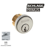 Schlage 20-787-1129-626-118, 1-1/8" Mortise Cylinder, Primus CP 1129 Keyway, Less Keyblanks, L Cam