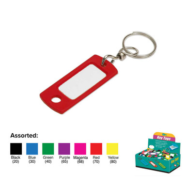 Lucky Line Key Tag with Swivel RING; 200 per Box Assorted Colors (16800)