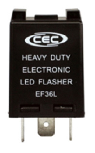 3-Prong LED Compatible Turn Signal Flasher Relay EF36L, Three Pins Square 12 Amp