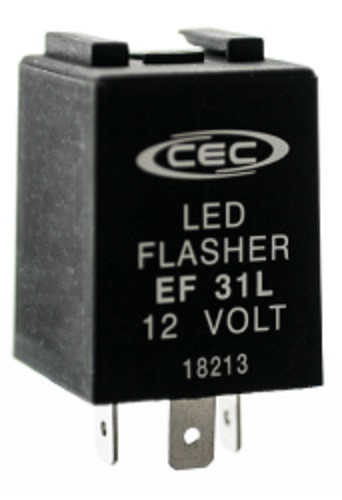 3-Prong LED Compatible Turn Signal Flasher Relay EF31L, Three Pin Square, 20 Amp