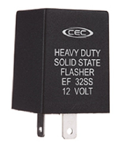 2-Prong Electronic LED-Compatible EF32SS Solid State Turn Signal Flasher, 25 Amp