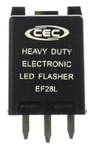 3-Prong LED Compatible Turn Signal Flasher Relay EF28L, 10 Amp Three Pins Square