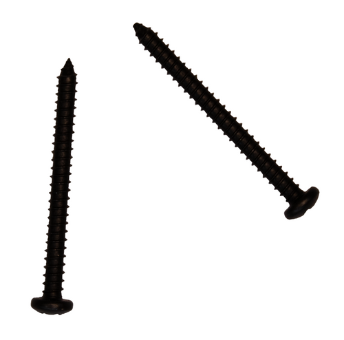 Set of 2 Short (1.5") Case Screws for TRS-80 Model I, Black Oxide Finish