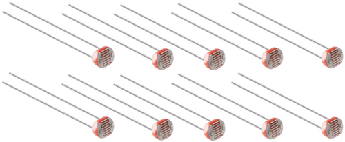 CDS Cell / LDR Light Sensor, 5mm, GL5539 (Pack of 10)