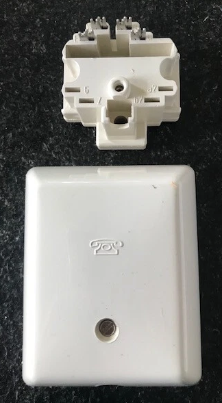 Old-Syle German Telephone Jack, VDo TN 4 Phone Jack, Surface Mount