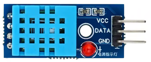 DHT11 Temperature and Humidity Sensor Module, Serial Data Output, 3 to 5V