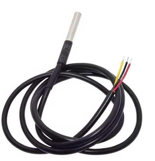 DS1820B Temperature Sensor Probe, waterproof, with 2m cable