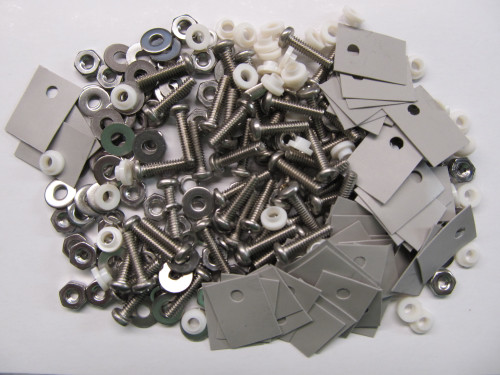 Set of 50 pcs TO-220 Insulator/Mounting Kits STAINLESS STEEL Rubberized Silicone