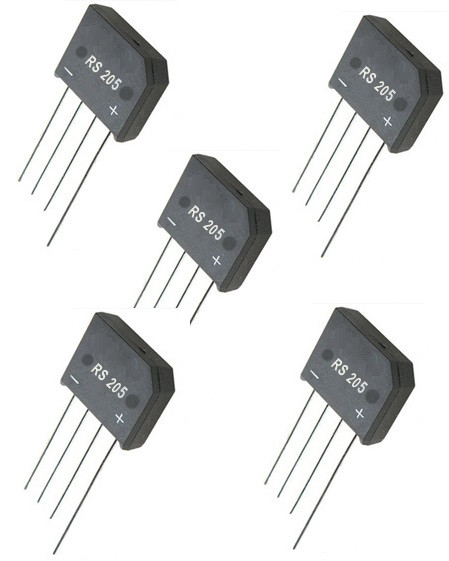 5 pcs KBP06 / RS205 Full Wave Bridge Rectifier 100V