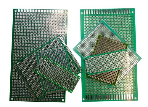 Experimenter's PCB Assortment: 4 * Double sided, 4 * Single Sided, 3x7 to 9x15cm