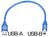 USB Cord Cable Type A to B for Uno, USBTinyUSB etc. (approx 1 ft overall)