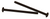 Set of 2 Medium (1.75") Case Screws for TRS-80 Model I, Black Oxide Finish