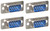 DB9M 9-Pin Male Sub-D Connector, Chassis/Panel Mount, Pack of 4