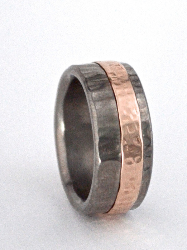 Offset 3mm 14K rose gold inlay