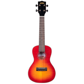 NEW KALA GLOSS FLAME MAPLE CHERRY BURST CONCERT UKULELE