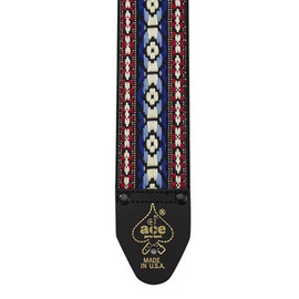 ACE VINTAGE BOHEMIAN BLUE GUITAR STRAP
