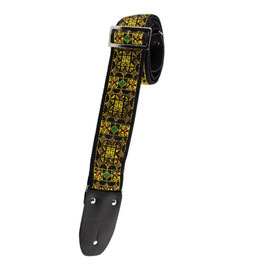 HENRY HELLER 2" WOVEN JACQUARD GUITAR STRAP WITH TRI GLIDE AND BACKING - MULTI-COLOR