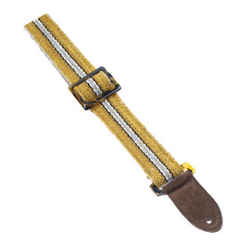 HENRY HELLER 2" PICADOR SERIES HANDWOVEN ORGANIC FABRIC STRAP - BROWN STRIPE