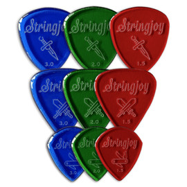 STRINGJOY ACRYLIC PICK SAMPLER - 9 PICKS