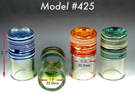 SILICA SOUND SLIDES - 425 LARGE HEAVY SHORTY - COLOR - HEAVY WALL, SHORTY, 30mm