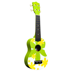 AMAHI GREEN FLOWER SOPRANO UKULELE 