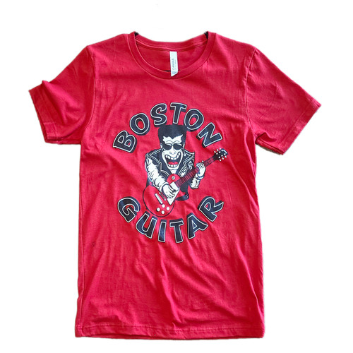 NEW BOSTON GUITAR T-SHIRT - RED