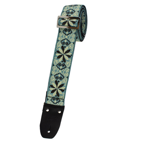 HENRY HELLER 2" JACQUARD WITH TRI GLIDE GUITAR STRAP - MULTI-COLOR