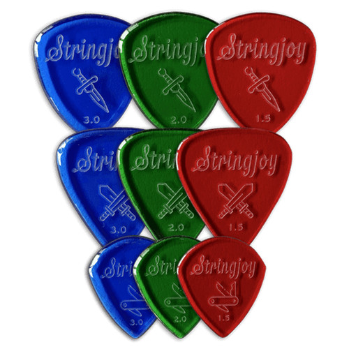 STRINGJOY ACRYLIC PICK SAMPLER - 9 PICKS