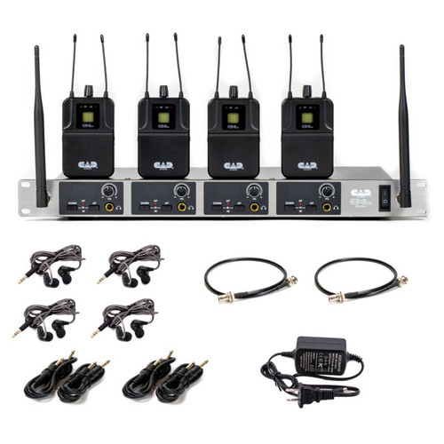 NEW CAD AUDIO GXLIEM4 QUAD MIX WIRELESS IN EAR MONITOR SYSTEM