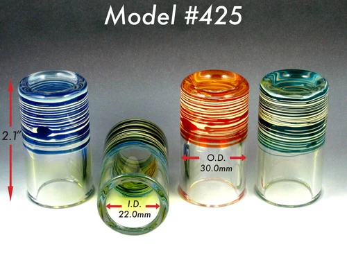 SILICA SOUND SLIDES - 425 LARGE HEAVY SHORTY - COLOR - HEAVY WALL, SHORTY, 30mm