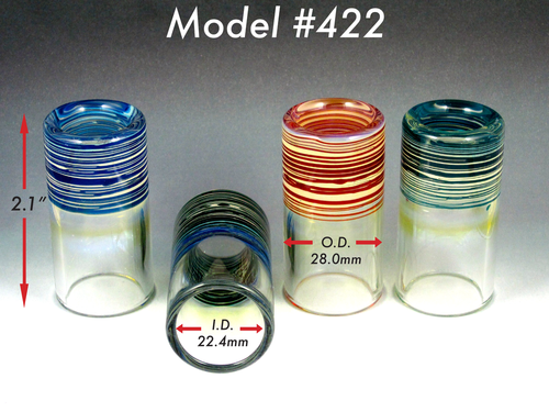 SILICA SOUND SLIDES - 422 LARGE SHORTY - CLEAR - MEDIUM WALL, SHORTY, 28mm