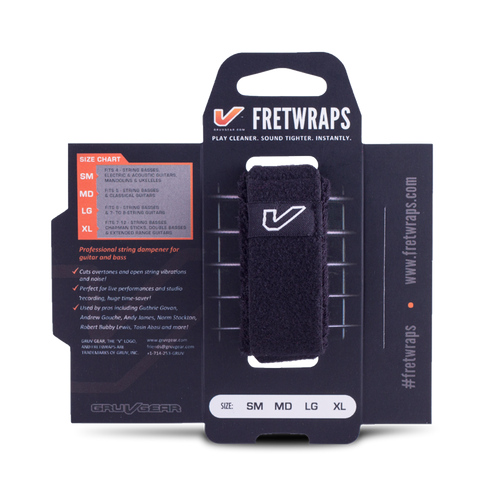 NEW GRUVGEAR FRETWRAP STRING MUTER - BLACK - LARGE