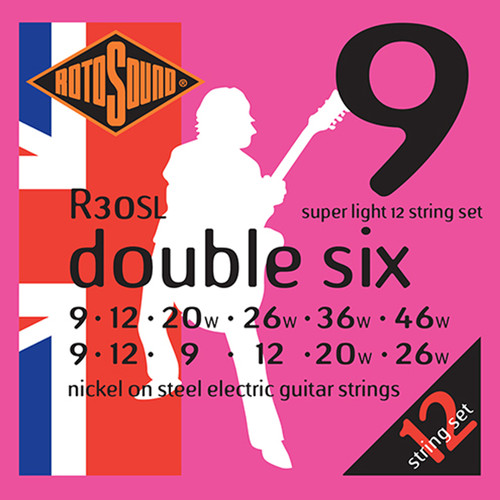 ROTOSOUND R30SL ROTO DOUBLE SIX 12 STRING STRINGS 9-46