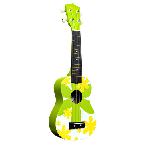 AMAHI GREEN FLOWER SOPRANO UKULELE 